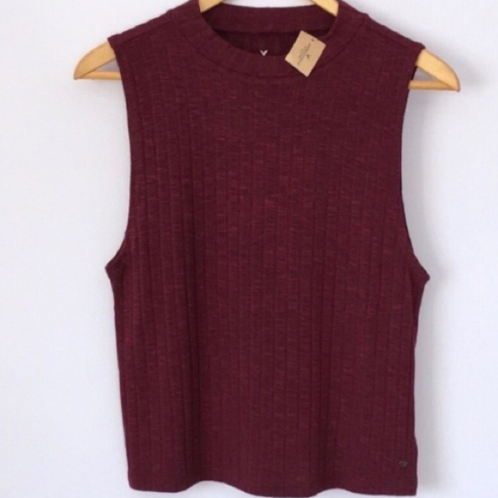 American Eagle burgundy large  sleeveless sweater